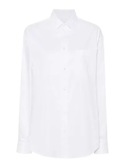 Darkpark Anne Embroidered-logo Cotton Shirt In White