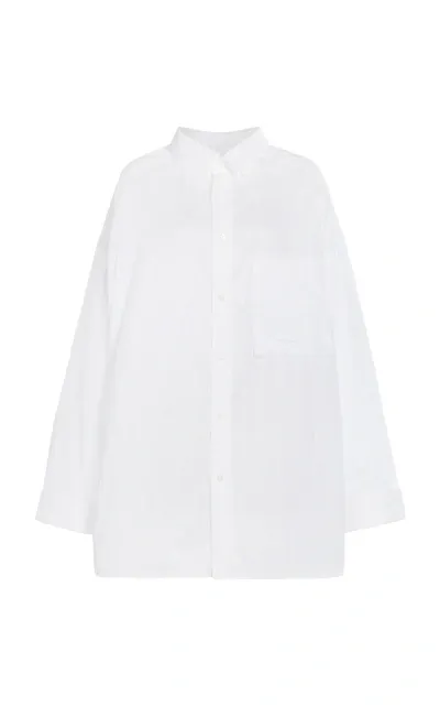 Darkpark Nathalie Oversized Cotton Shirt In White