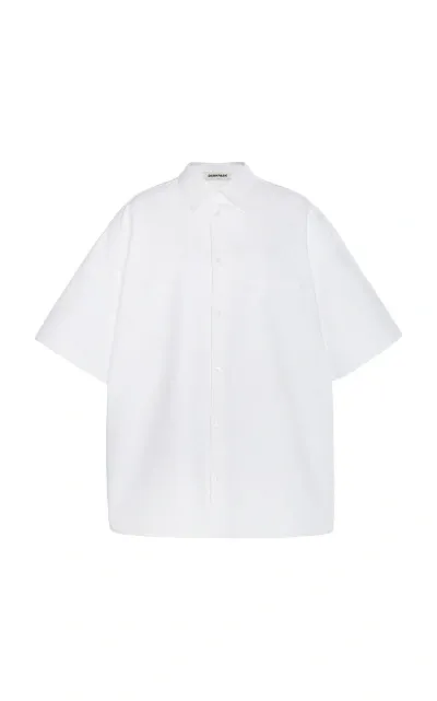 Darkpark Vale Oversized Cotton Shirt In White