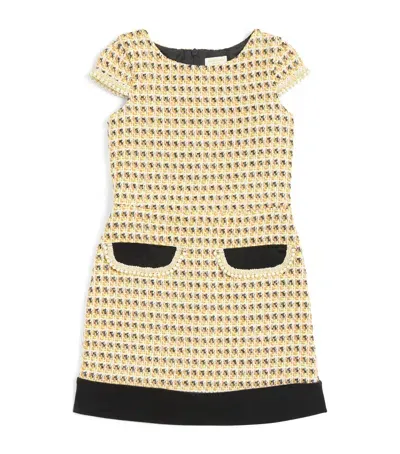 David Charles Kids' Tweed Dress In Neutral