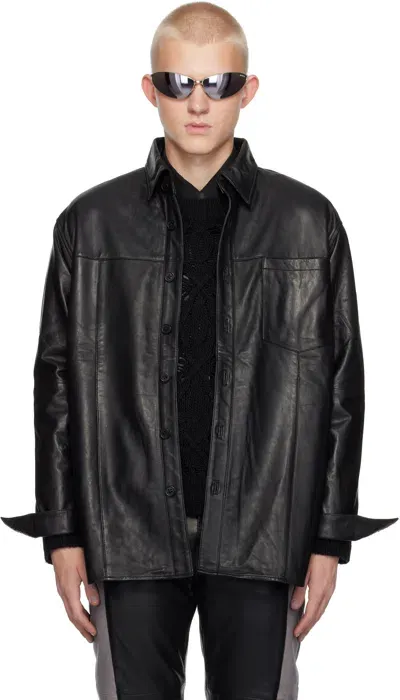 Deadwood Black Stanley Leather Blazer