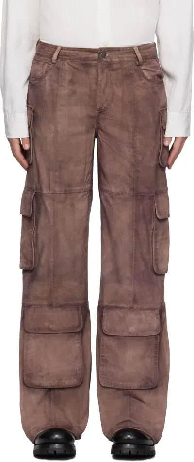 Deadwood Brown Prowess Suede Pants In Brown Suede