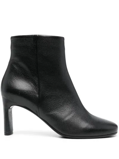 Del Carlo 70mm Leather Boots In Black