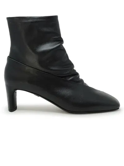 Del Carlo Roberto  Black Leather Ankle Boots