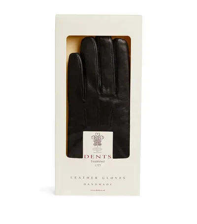 Dents Leather Unlined Gloves In Black