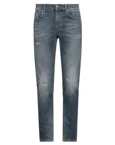 Department 5 Vintage Effect Skeith Slim Fit Denims 15cm In Blue