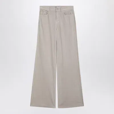 Department Five Sand-coloured Corduroy Palazzo Trousers In Gray