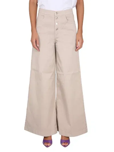 Department Five Yoko Extraflare Pants In Beige