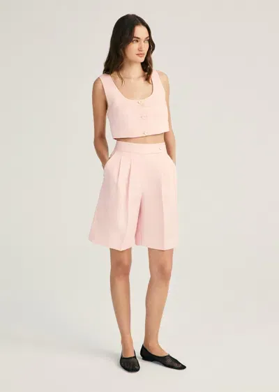 Derek Lam Terri Wide Leg Shorts In Pink