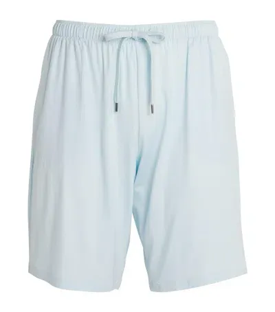 Derek Rose Basel Lounge Shorts In Blue