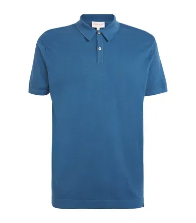 Derek Rose Cotton Polo Shirt In Blue