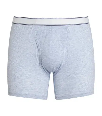 Derek Rose Micro Modal Trunks In Blue