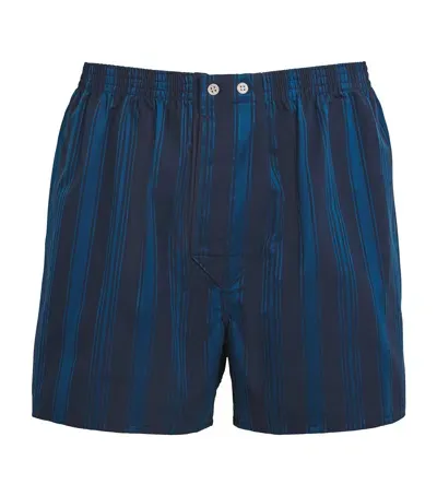 Derek Rose Royal Boxer Shorts In Navy