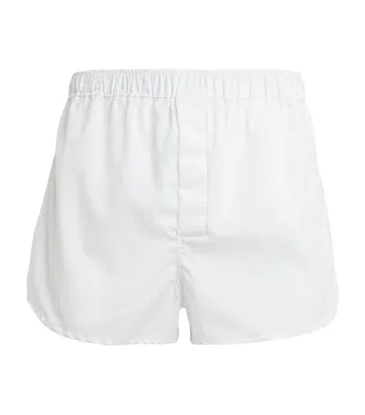 Derek Rose Savoy Modern Boxer Shorts In White