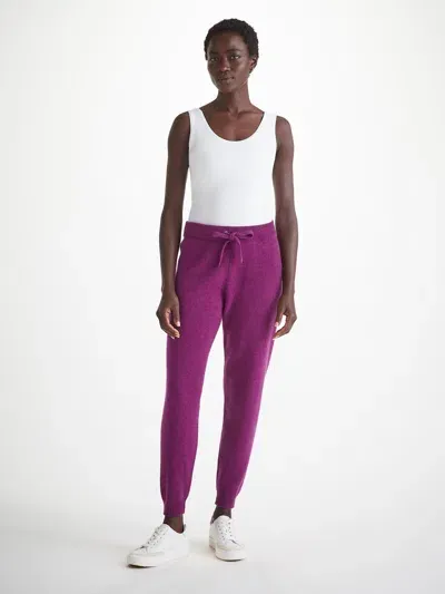 Derek Rose Women's Track Pants Daphne Cashmere Purple