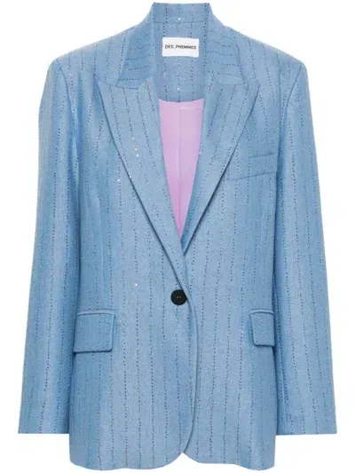 Des Phemmes Oversized Blazer In Blue