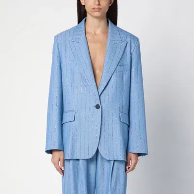 Des_phemmes Des Phemmes Light Single-breasted Jacket In Blend In Blue