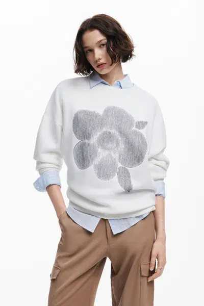 Desigual Sweatshirt In White