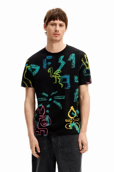 Desigual T-shirt In Black