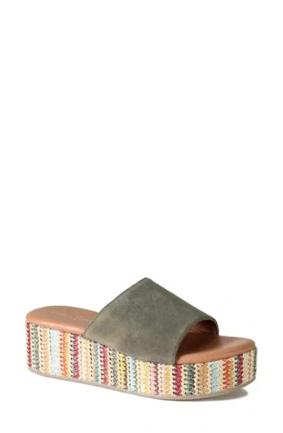 Diba True Rock Steady Platform Slide Sandal In Truffle