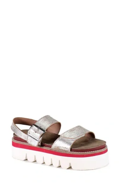 Diba True Roly Poly Platform Sandal In Silver