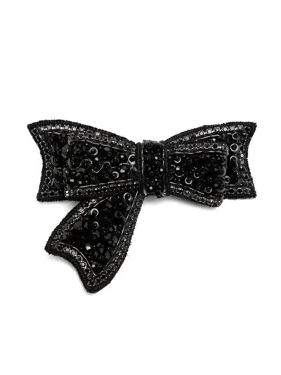 Dice Kayek Bow Brooche In Black