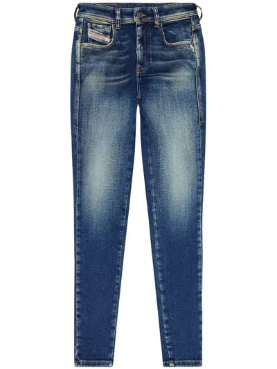 Diesel 1984 Slandy-high Super Skinny Jeans In Blue