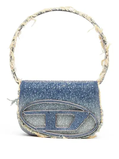 Diesel 1dr Denim Shoulder Bag In Blue