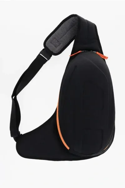 Diesel 1dr-pod Sling Backpack Wth Embossed D Logo In Black