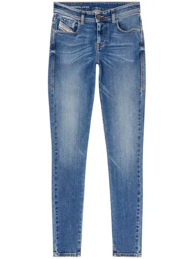 Diesel 2017 Slandy Super Skinny Jeans In Blue