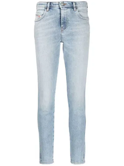 Diesel Babhila Skinny-cut Jeans In Blue