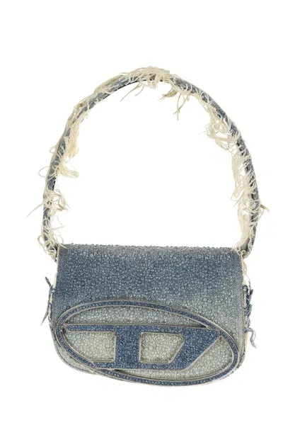 Diesel 1dr Schultertasche Im Jeans-look In Blue