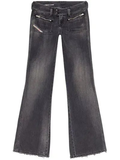 Diesel D-hush Bootcut-jeans In Black