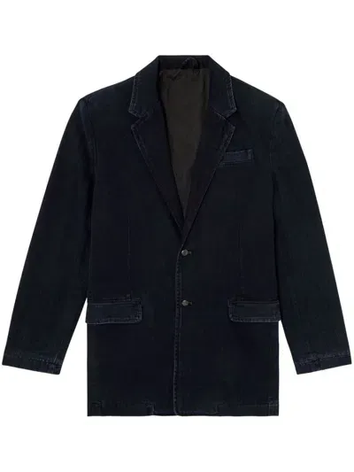 Diesel Blazer In Streaky Denim In Blue