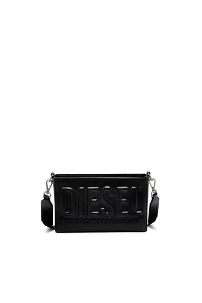 Diesel Dsl 3d-camera Bag In Pu Con Logo 3d In Black