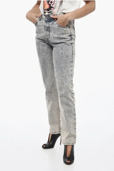 Diesel High-waisted D-tulip Denims With Straight Leg L.32 In Gray