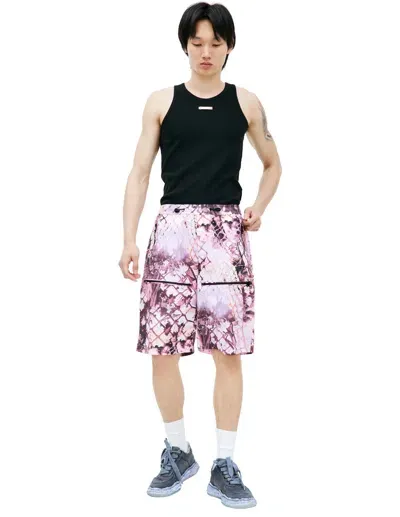 Diesel P-mckell Nylon Cargo Shorts In Pink