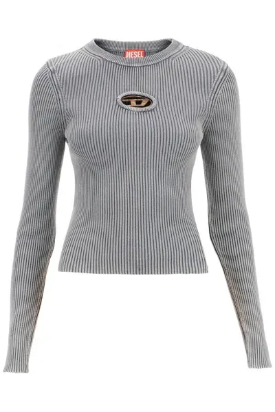 Diesel Slim Fit Long-sleeved Top For Women In Gray