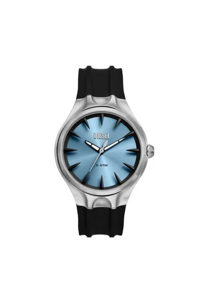 Diesel Streamline Silicone Watch In Black