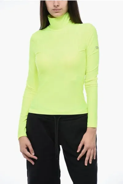 Diesel Stretchy T-urtle_g1 Top With Turtleneck In Green