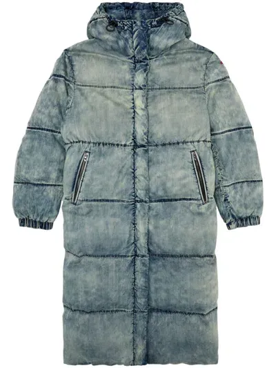 Diesel W-aves Coat In Blue