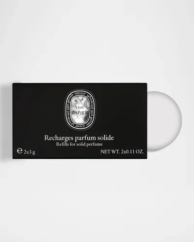 Diptyque L'eau Papier Refillable Solid Perfume, 3 G In White