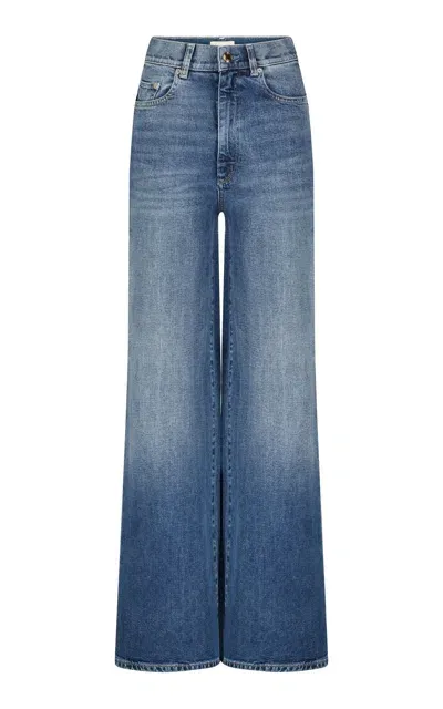 Dl1961 Hepburn Rigid High-rise Wide-leg Jeans In Blue