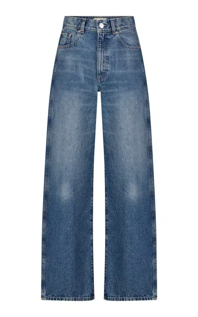 Dl1961 Taylor Rigid High-rise Barrel Jeans In Blue