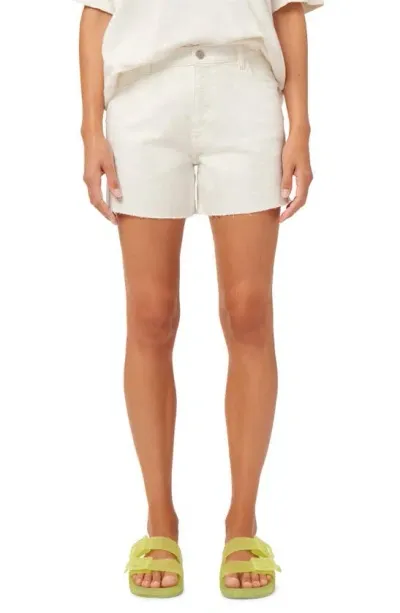 Dl1961 Womens Paperbag Belted Denim Shorts In White