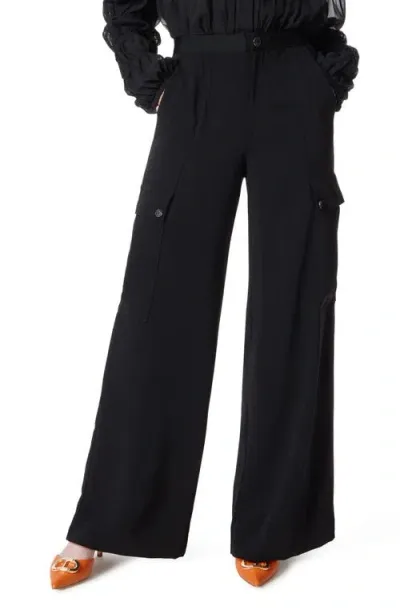 Do By Dee Ocleppo Cargo Wide Leg Suiting Pants In Black