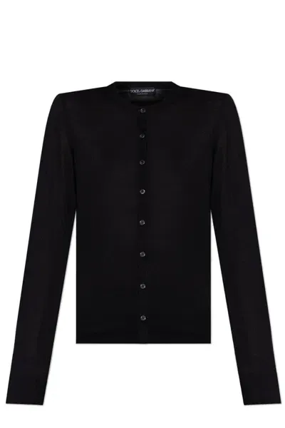 Dolce & Gabbana Buttoned Cardigan In Nero