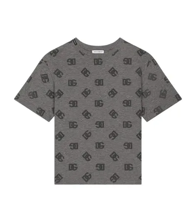 Dolce & Gabbana Kids' Cotton Logo Print T-shirt In Black