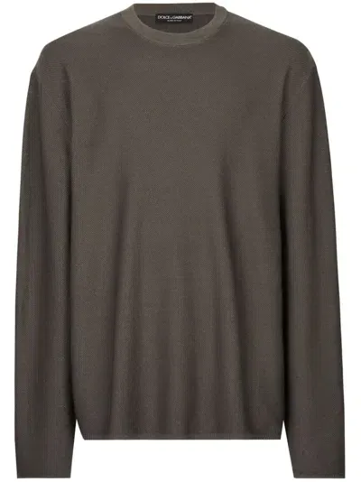 Dolce & Gabbana Crew-neck Sweatshirt In Grey