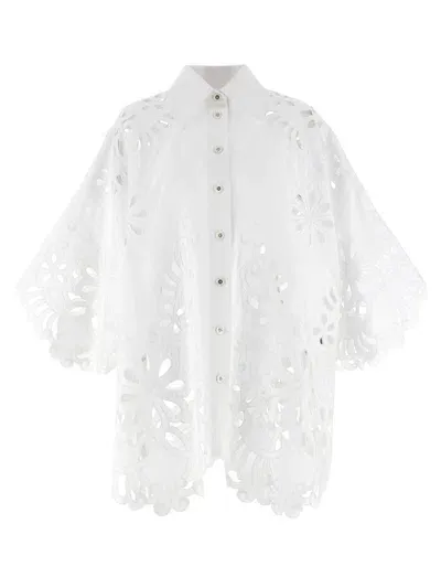 Dolce & Gabbana Cut-out Embroidery Shirt Shirt, Blouse White